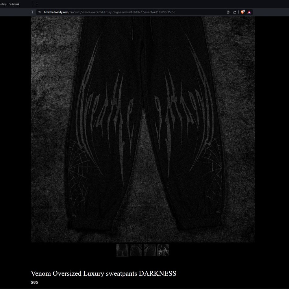 Venom Oversized Luxury sweatpants DARKNESS